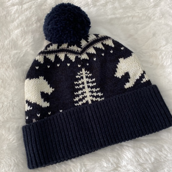 Bear Print Pom Pom Beanie - Picture 2 of 6